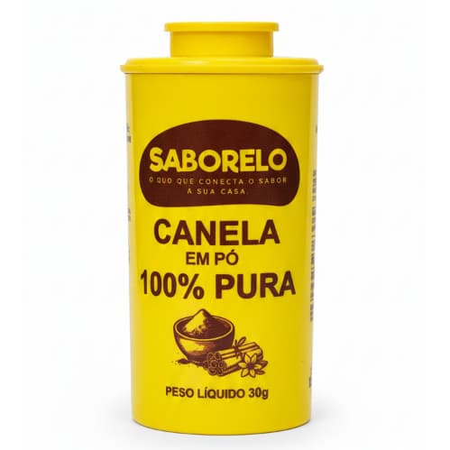 Canela em Pó Potinho com 30g - Saborelo - Temperos, Condimentos e Especiarias Naturais