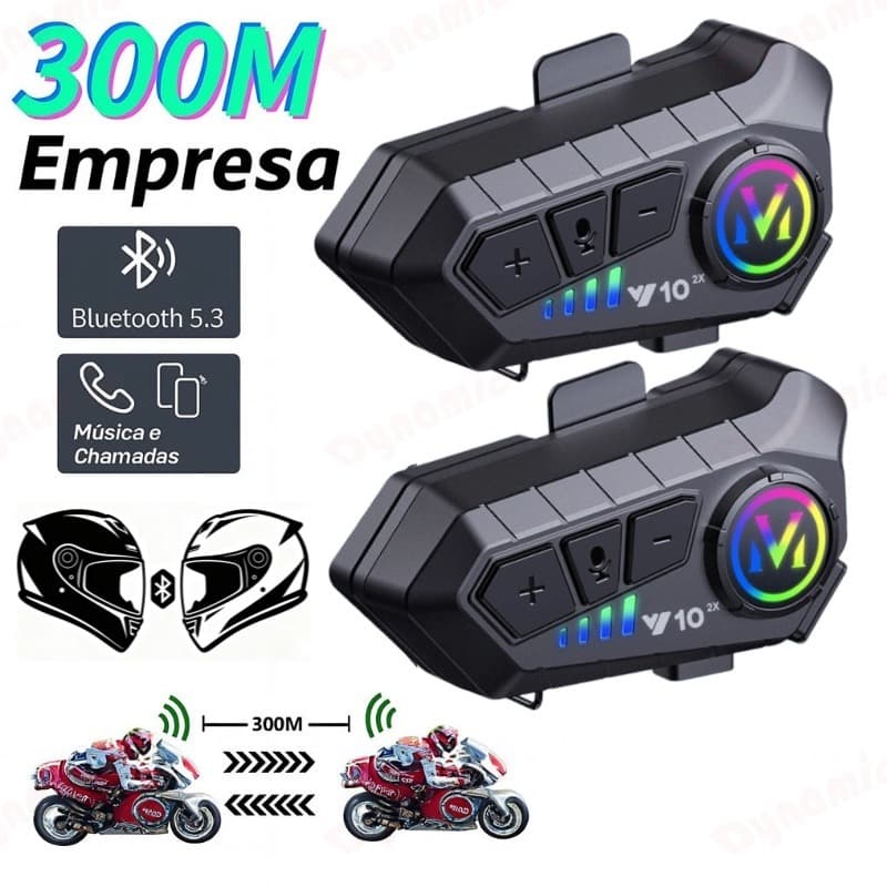 1PC/2PCS Intercomunicador Fone De Capacete Intercomunicador Para Capacete Ipx6 À Prova D'água Para Motocicleta