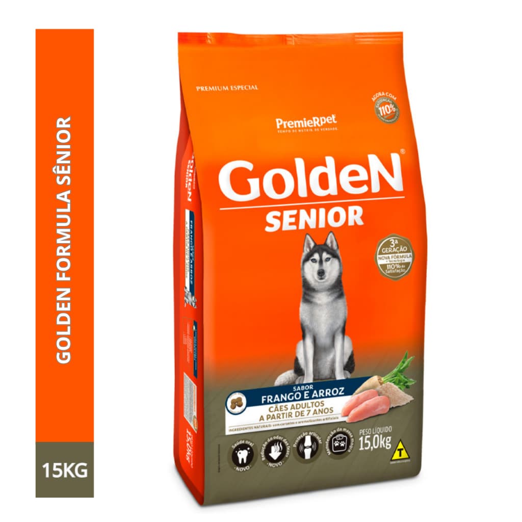 Ração Golden Formula Ração Para Cães Sênior Sabor Frango 15kg