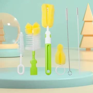 Escovas para Limpeza de Mamadeira e Bico  Artigo Bebê e Mãe
