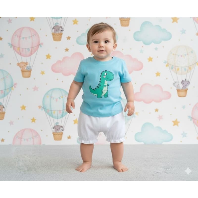 Shortinho Branco Básico Menino Algodão | Tapa Fralda Estiloso | Roupa de Bebê Casual Foto Mesversário
