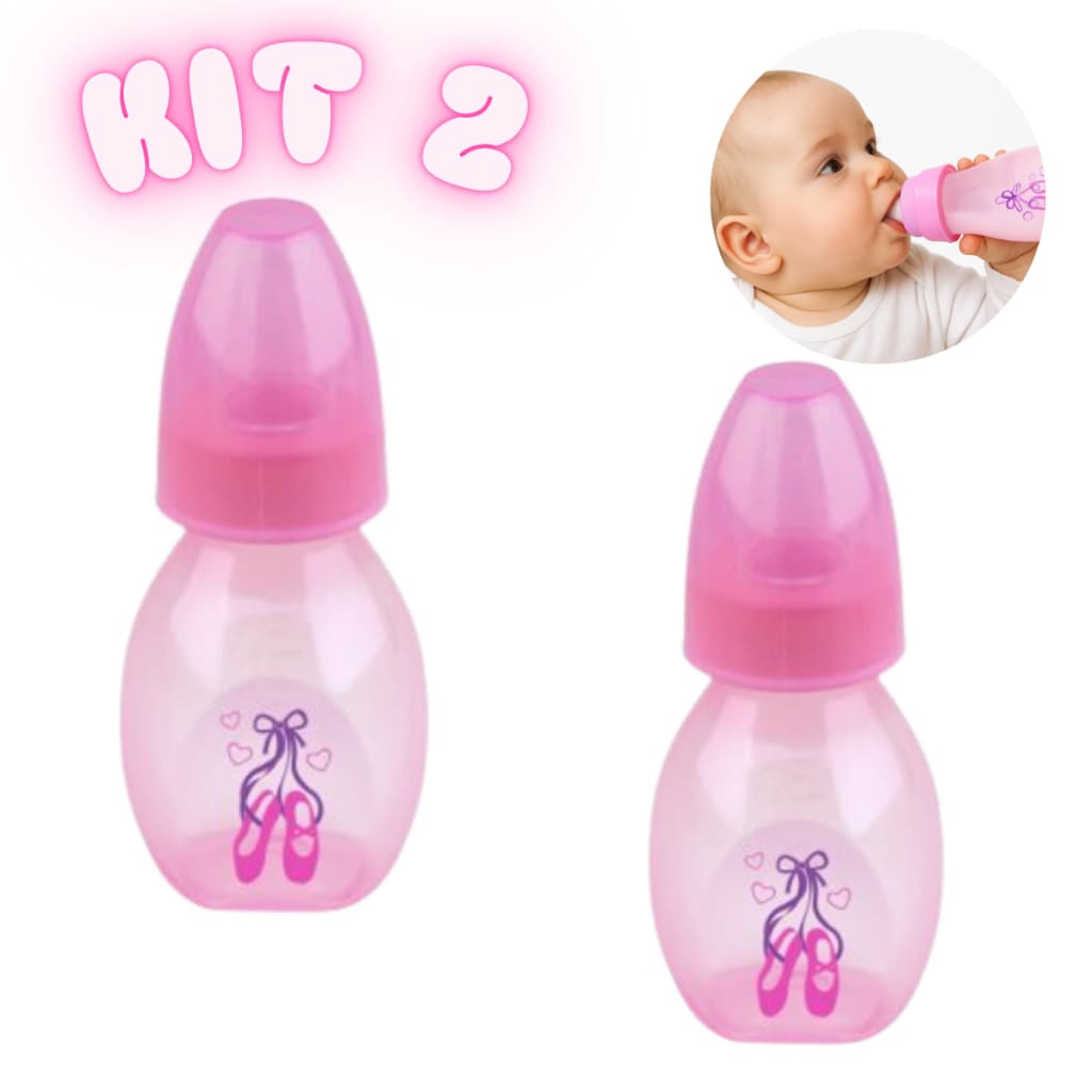 2 Mini Chuquinhas Para Bebê 60ml  - Mamadeira Pequena