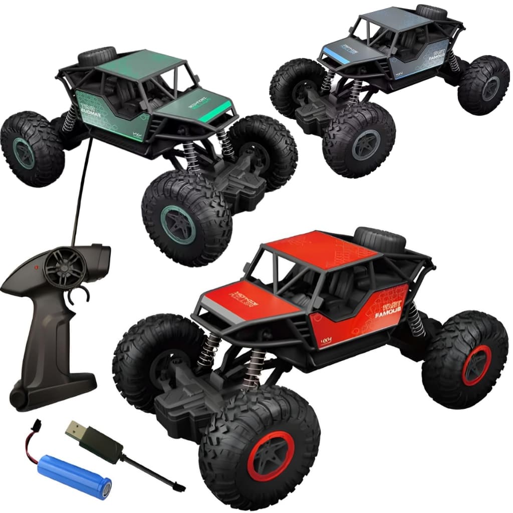 Carrinho de Controle Remoto Off Road Recarregavel Big Foot Car Estilo 4x4