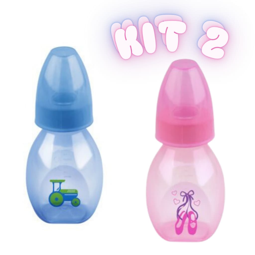 Kit 2 Mamadeiras Chuquinha Para Bebê 60ml
