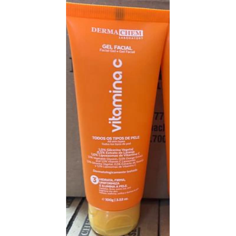 Gel Anti-idade Vitamina C Dermachem Skincare Facial 100g Todo Tipo De Pele Dia/noite