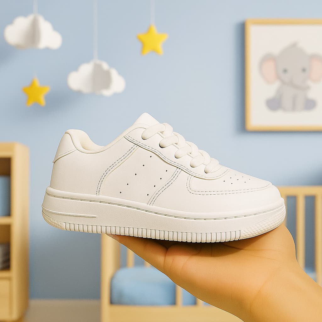 Tenis Infantil Criança Bebê Modinha Leve Macio Confortável Estilo Branco Escola Primeiros Passos