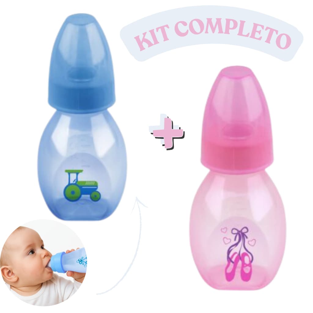 Kit 2 Mamadeiras mini Chuquinha Para Bebê