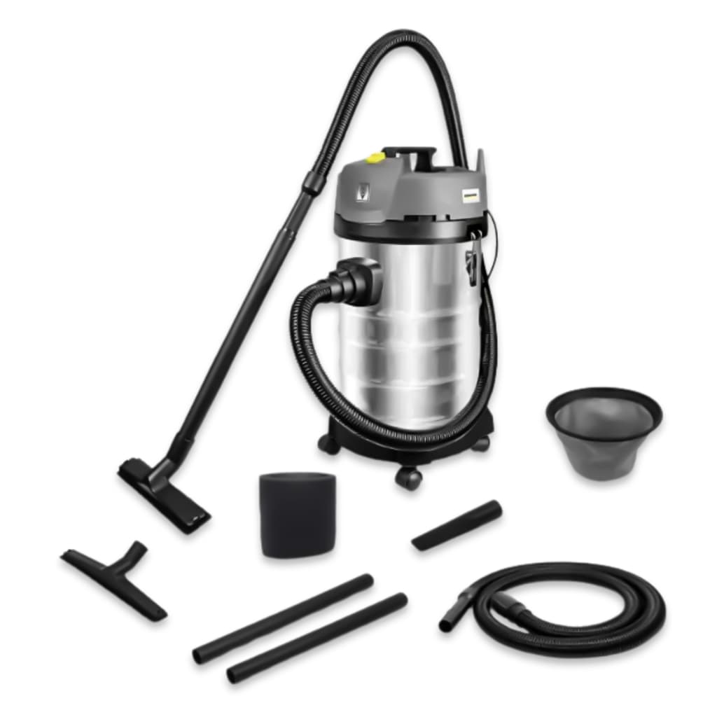 Aspirador de Pó e Água Kärcher NT 3100 1600 W Tanque Inox 30 L para Obras Oficinas e Limpeza Pesada