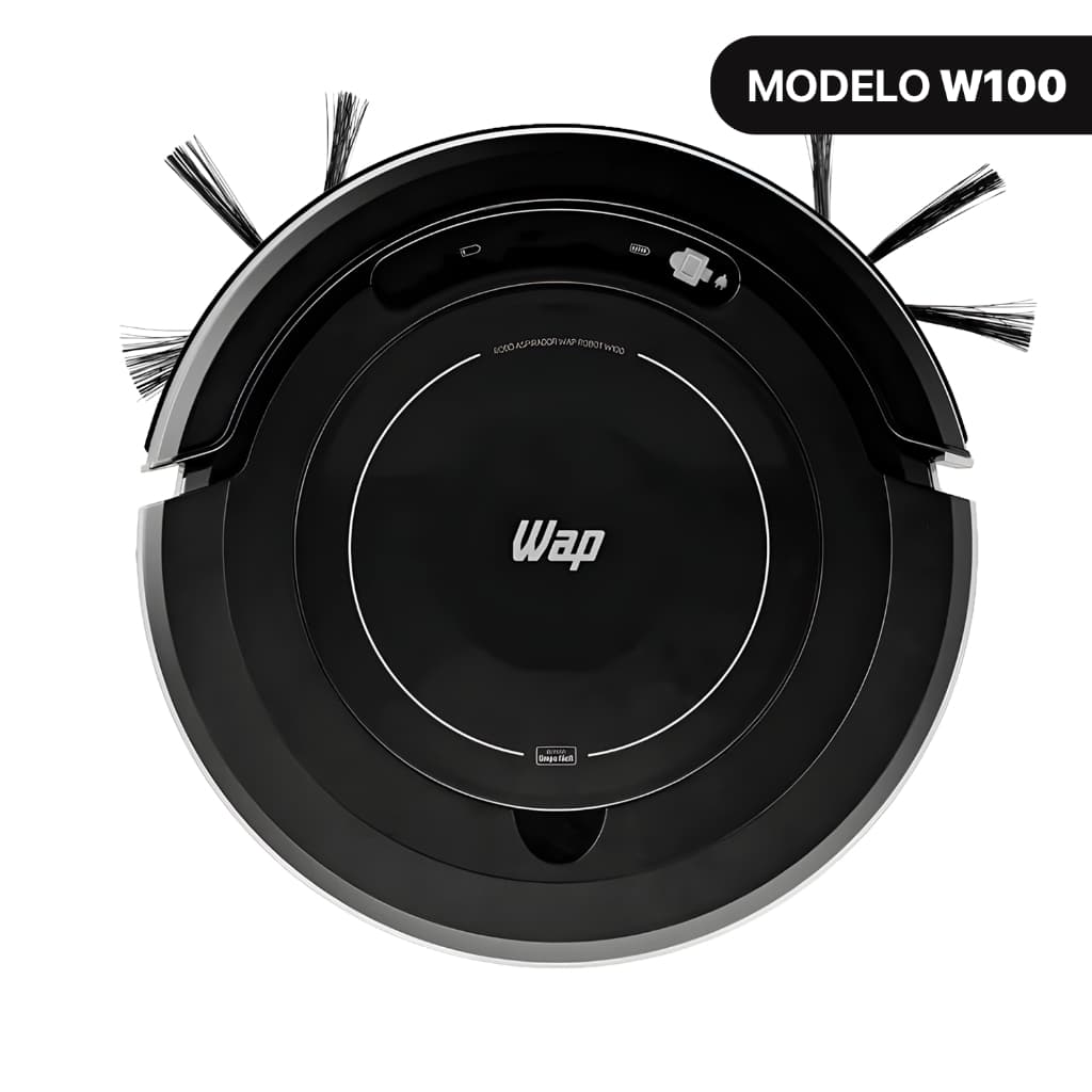 Aspirador de Pó Robô WAP Robot W100 3 em 1 Antiqueda Bivolt 17W