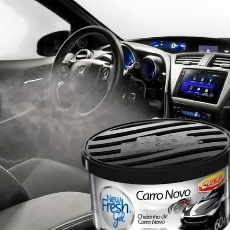 KIT 2 UNIDADES Cheirinho de carro em Gel LUXCAR - CARRO NOVO,  aromatizante para carro