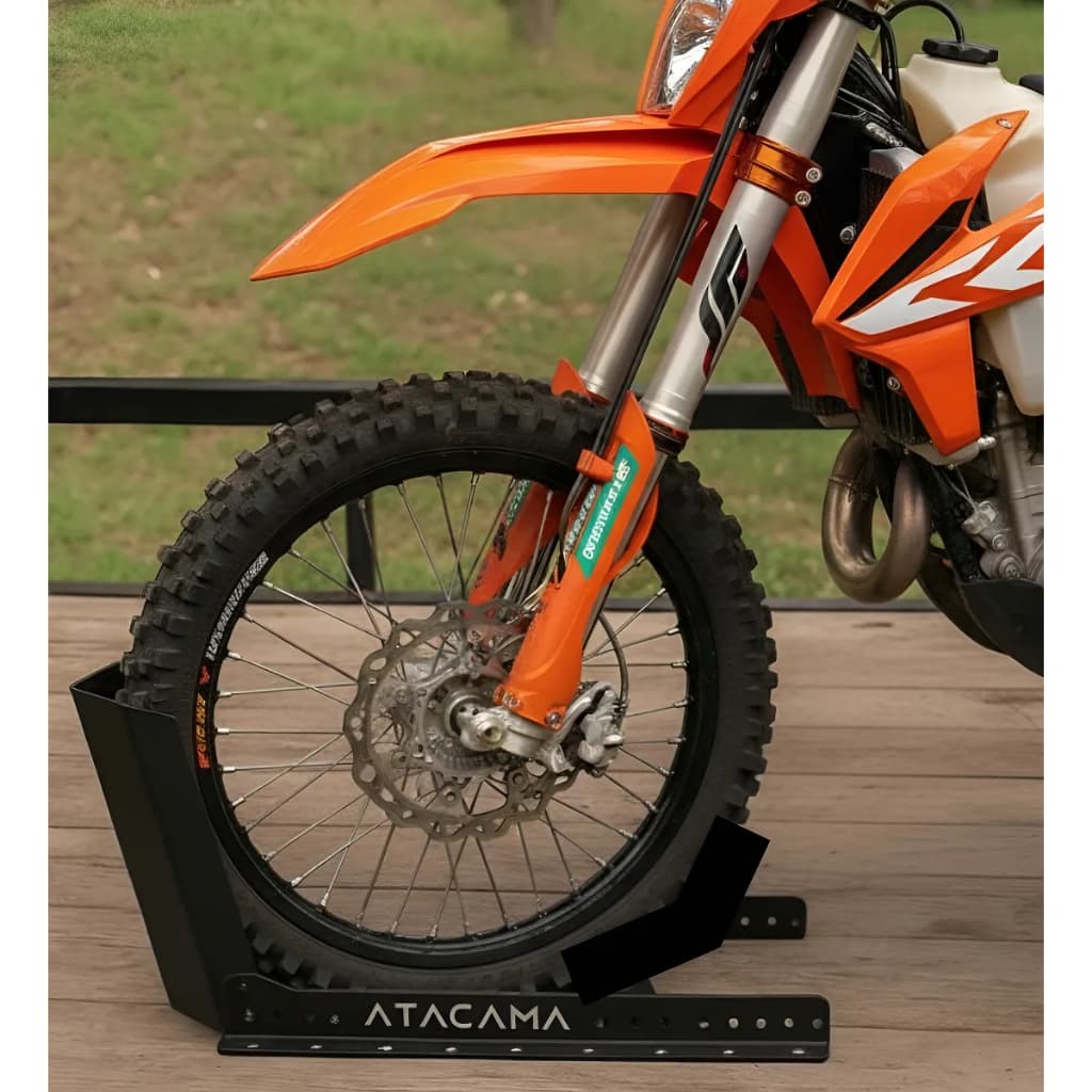 Suporte Fixo Trava Roda Dianteira Moto Reboque Carretinha Fazendinha moto trilha