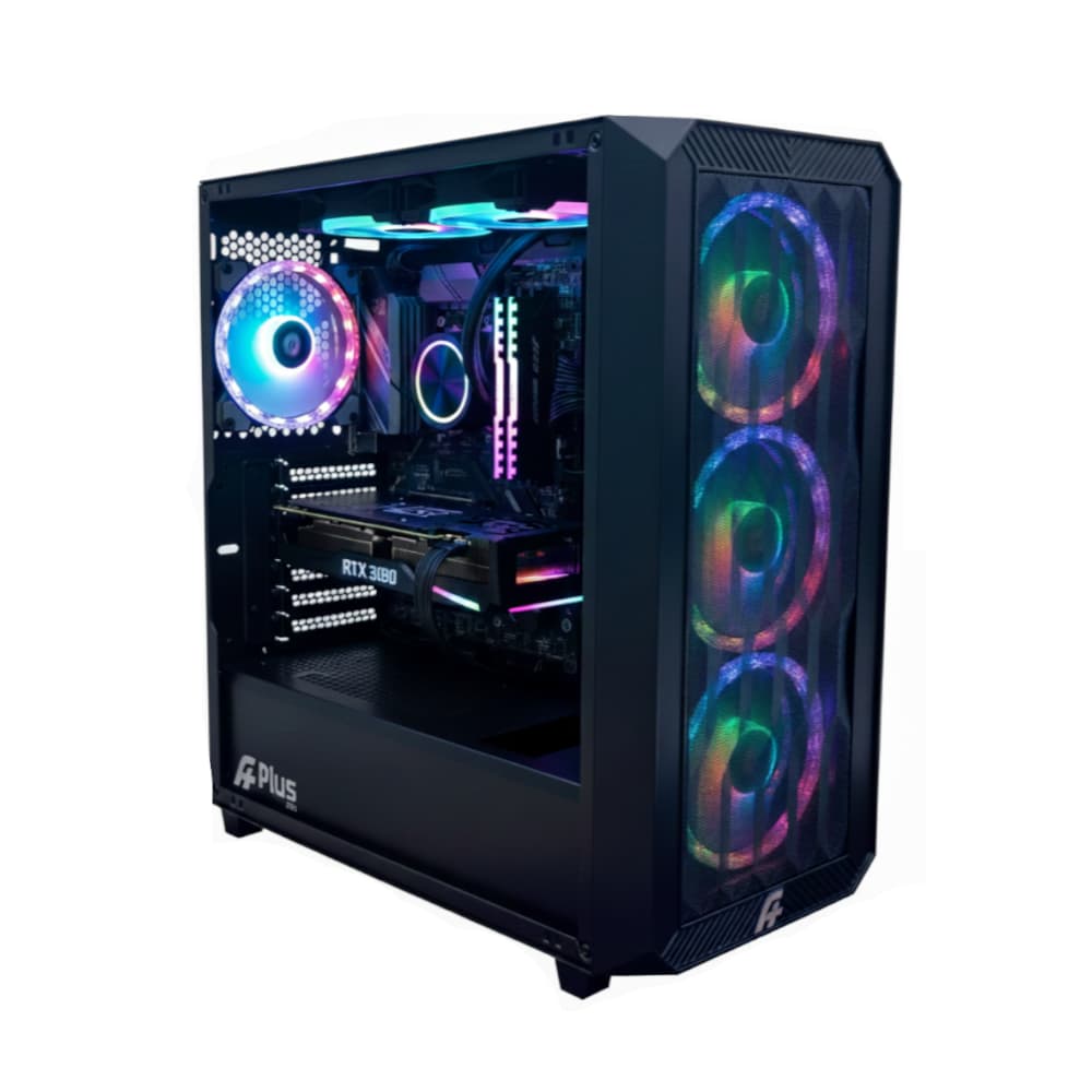Gabinete Gamer Aplus Tech Zohar Atx + 4 Fans 120mm Argb Cor Preto