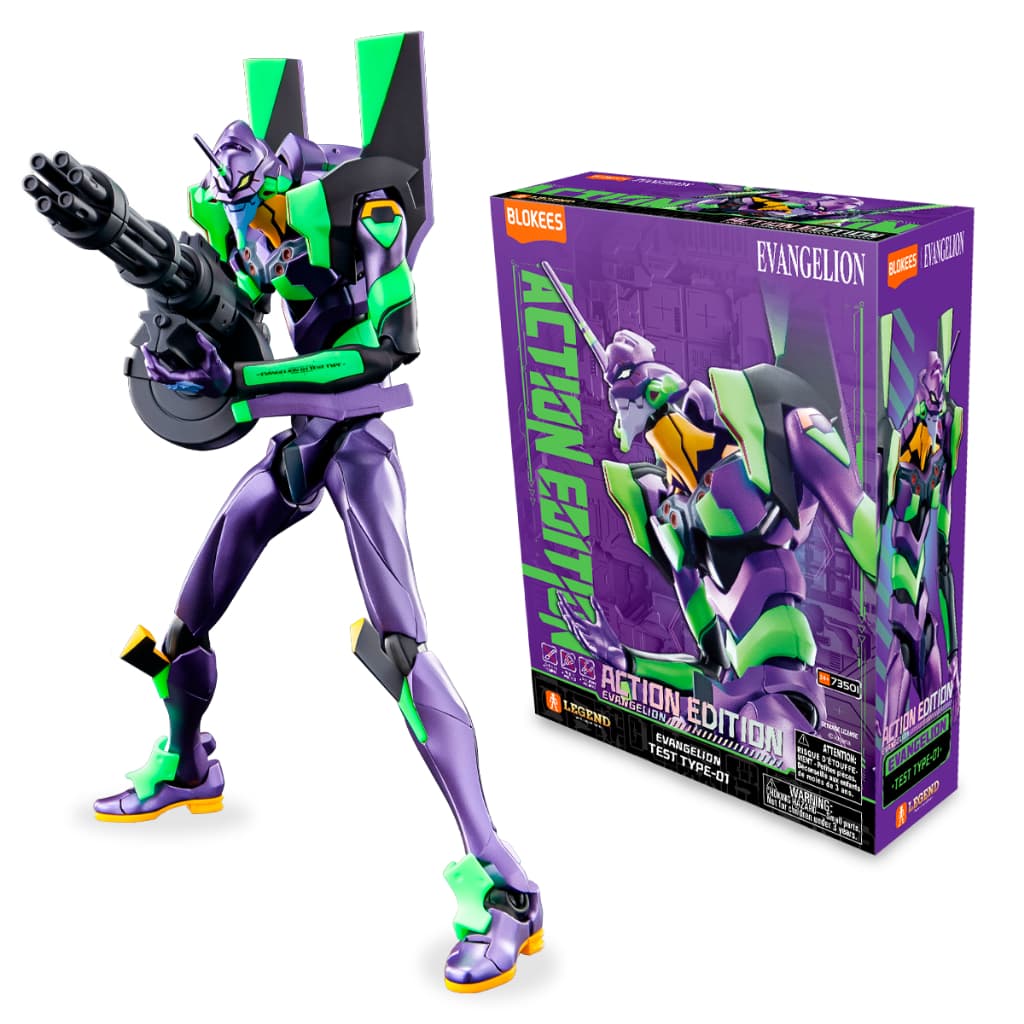 Action Figure Evangelion Eva 01 Boneco Articulado Colecionavel Menino Blokees