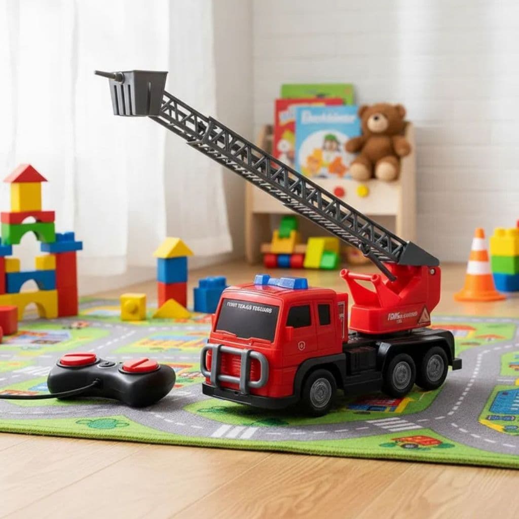 Caminhão Bombeiros Controle Remoto Escavadeira Brinquedo ou Carrinho Controle Remoto para Crianças