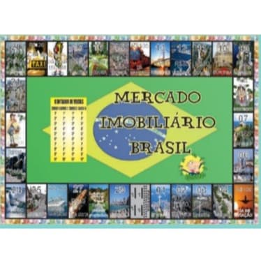 Mercado (Banco) Imobiliário Clássico - Jogo de Tabuleiro DIVERSÃO PARA AMIGOS E FAMILIA SUPER DIVERTIDO PROMOÇÃO
