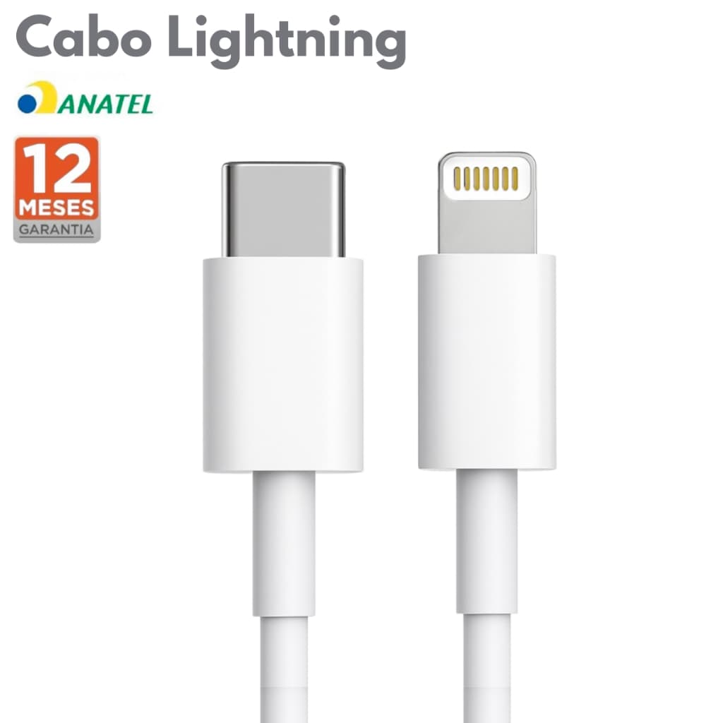 Cabo Carregador Iphone Lightning Usb-C iPhone 7 8 X Xr 11 12 13 14 Max USB de Carregamento Rápido/Dados Reforçado