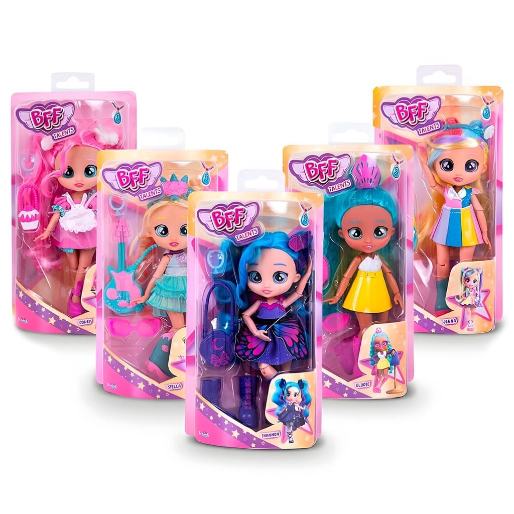 Boneca BFF Cry Babies Fashion Dolls Talents Com Roupas E Acessorios Articulada Original - Multikids