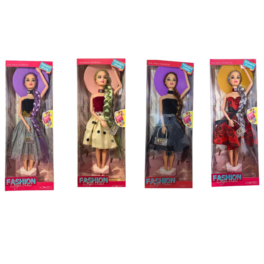 Boneca Articulada Acompanha Bolsa E Chapéu