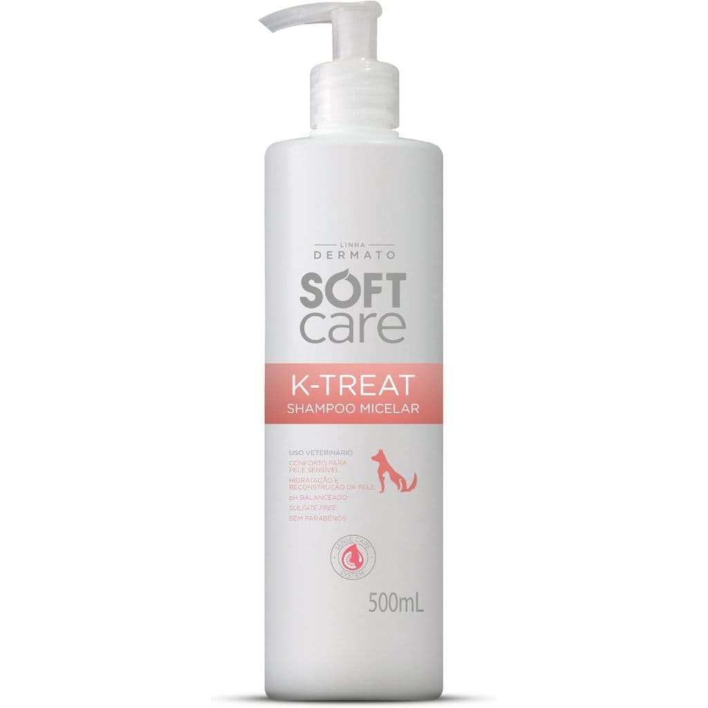 K-Treat Shampoo Micelar Soft Care Dermato 500mL - Shampoo para limpeza suave e hidratação intensiva