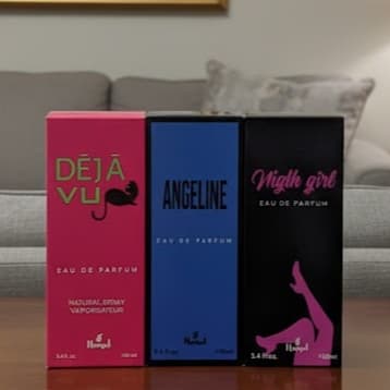 Kit com 03 Perfumes feminino de 100ml, fragrância suave.