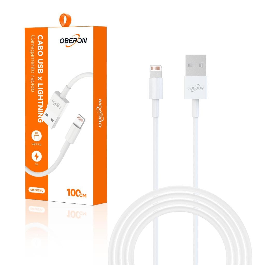  Cabo Carregador USB para Lightning 5A 100cm Carregamento Rápido Compatível com iPhone iPad TPE Fl USB/Micro Type-C