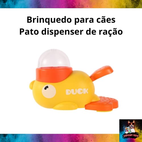 Brinquedo para cães cachorros pet interativo pato dispenser de ração petisco brinquedo divertido