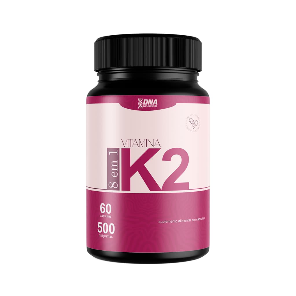Vitamina K2 8 em 1 - Para Pele e Rosto | Beleza, Colágeno e Antioxidantes | 60 Cápsulas