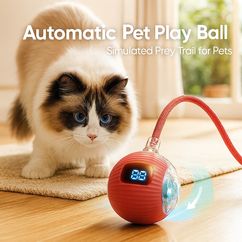 Bola Automática Interativa para Pets – Simula Movimentos de Presa Natural