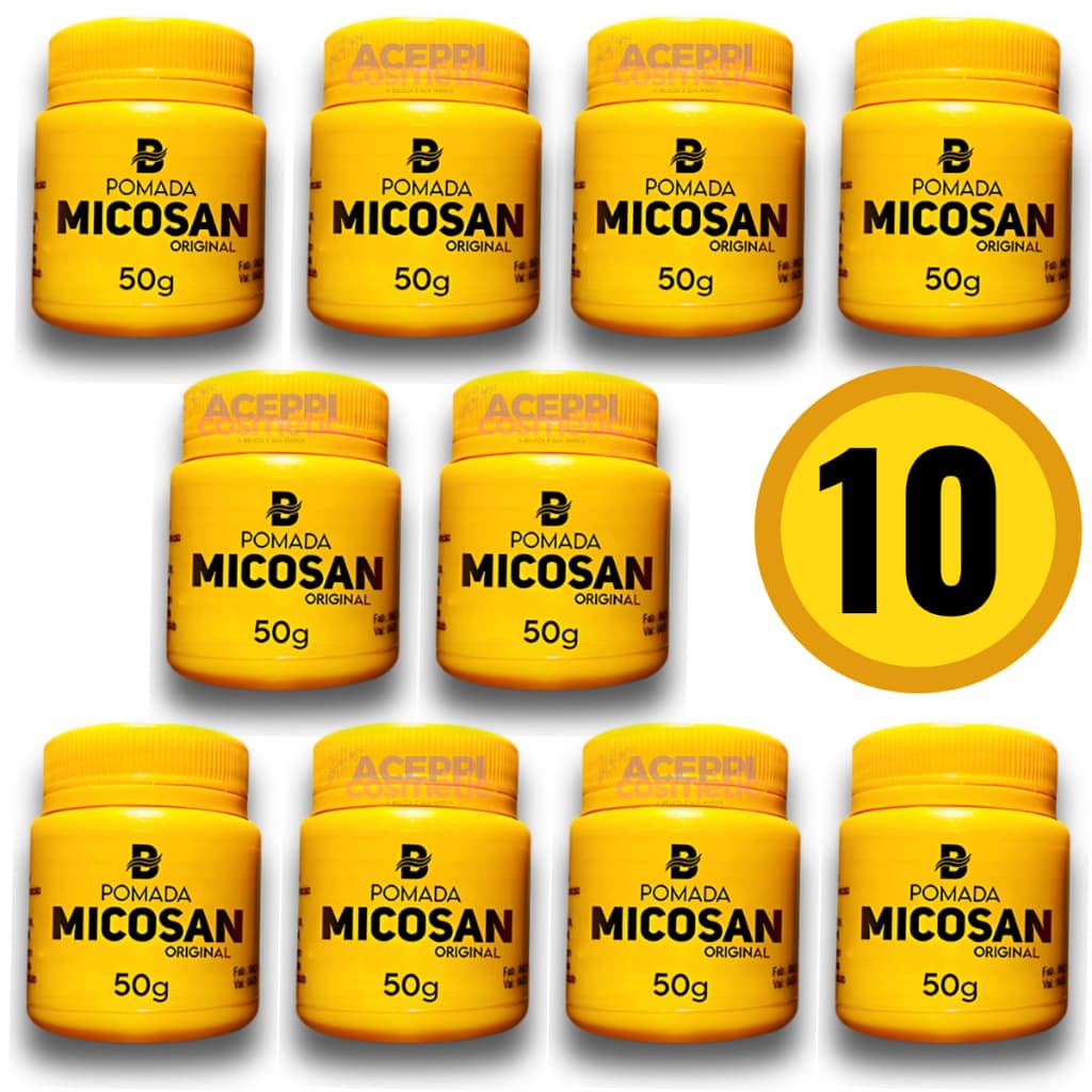 kit 6, ou 10 Micosan Pomada 50gr ORIGINAL - Trata Coceira - Ação Clareadora - Trata Doenças de PELE