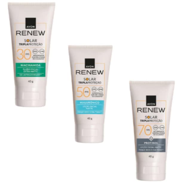 Protetor Solar Facial Avon Renew  | FPS 30, 50 ou 70, 40g (Escolha o Seu )