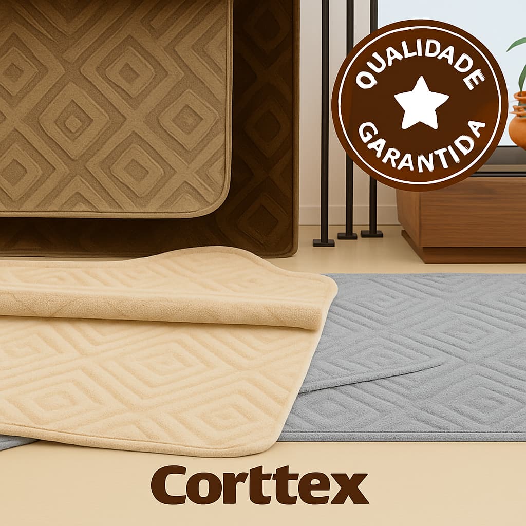 Tapete Tóquio Antiderrapante Sala Quarto 1,4m X 2m Corttex