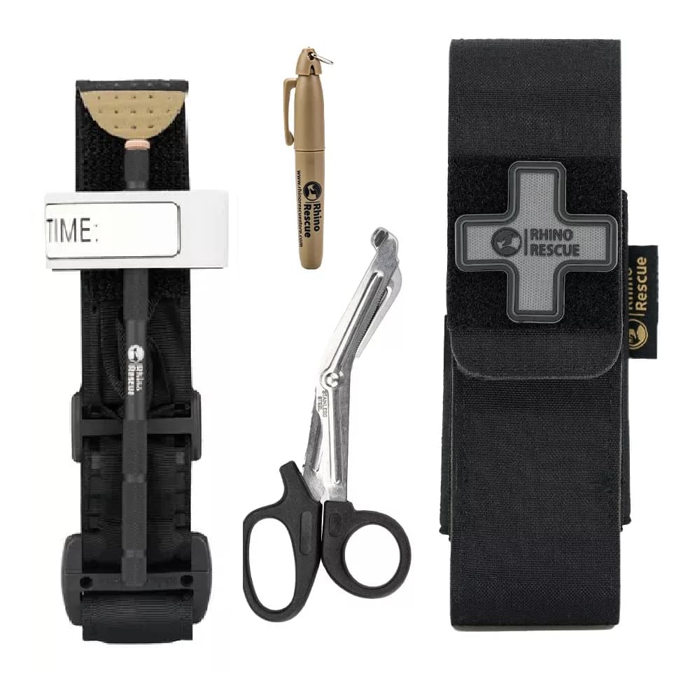 Kit Torniquete Rhino Rescue de 2° Geração com Haste em Metal, Kit APH IFAk