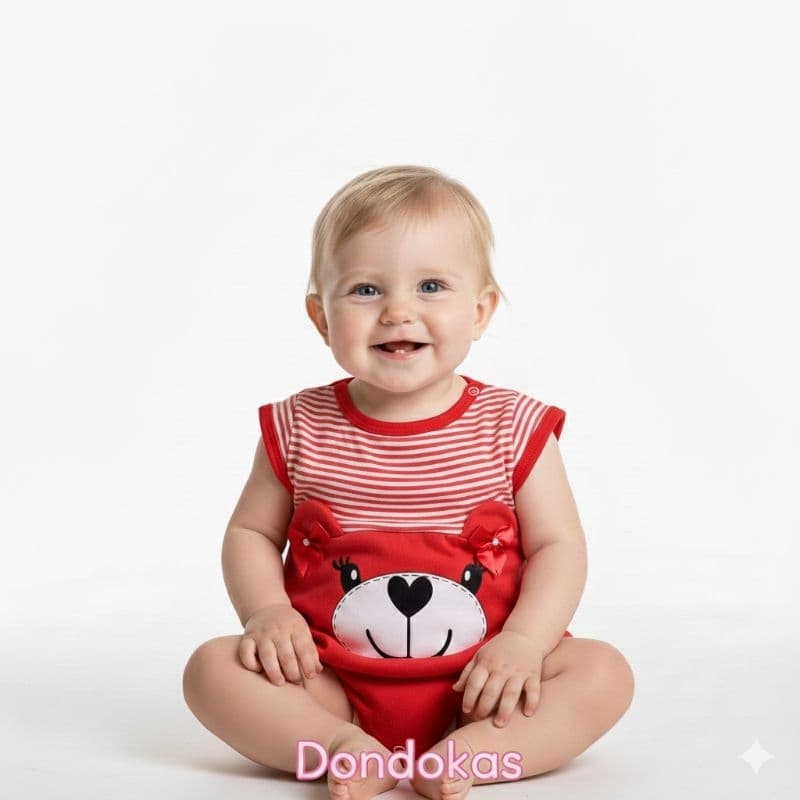 Macacão para Bebê curto Roupa de Bebê Menina Macaquinho Bebe Banho de Sol Veste 3-6 Meses