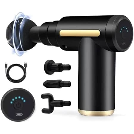Massageador Elétrico Profissional Muscular Portátil - Alívio de Dores, Silencioso, Compacto