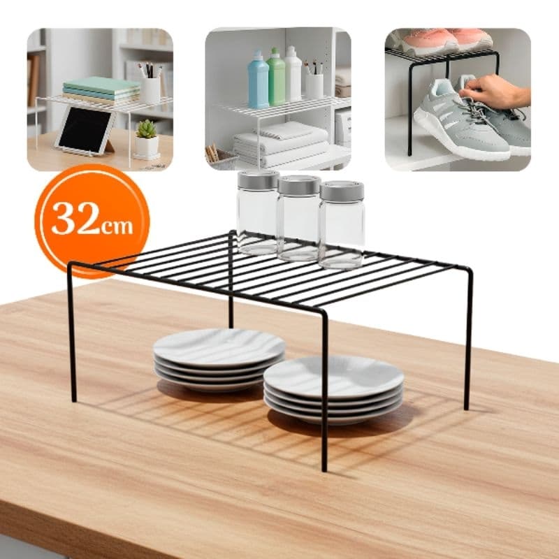 Kit 3 Organizador De Armário Prateleiras Para Cozinha Multiuso Suporte Rack