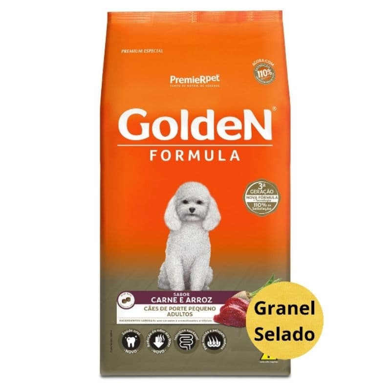 Ração Golden Raças Pequenas Carne 1 ou 3kg | Granel Selado | Pele e Pelagem | Nutrição Premium