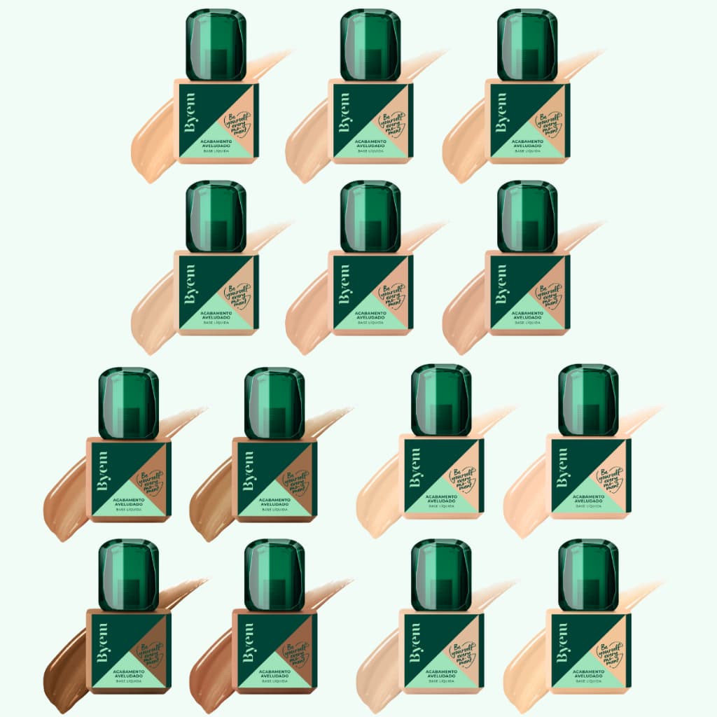 Byem Base Líquida Acabamento Aveludado Nude Bege Chocolate