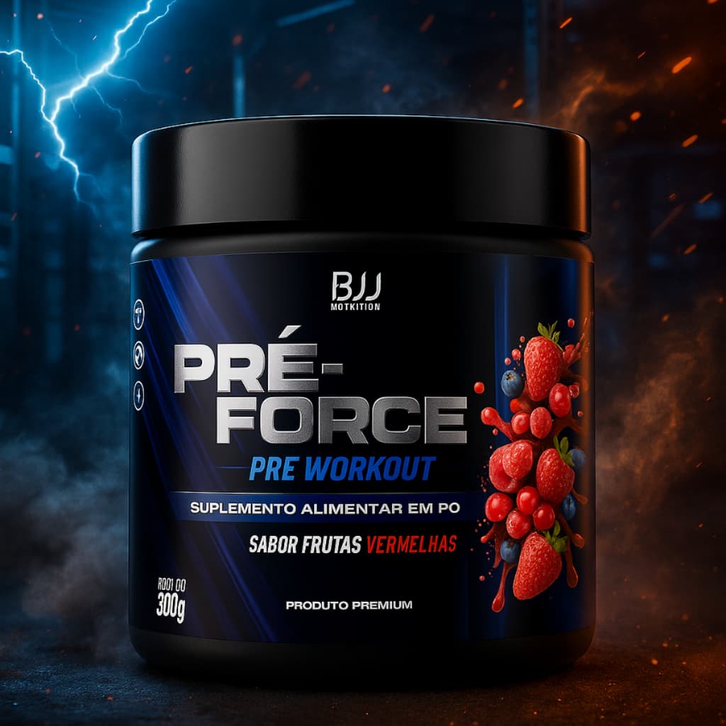 Pré Force BJJ Nutrition | Pré Treino Explosão de Energia e Foco 300g