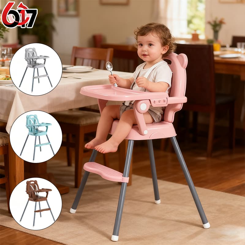 Cadeira De Alimentação Portátil Bebê Com Mesa Multifuncional Refrátil P19