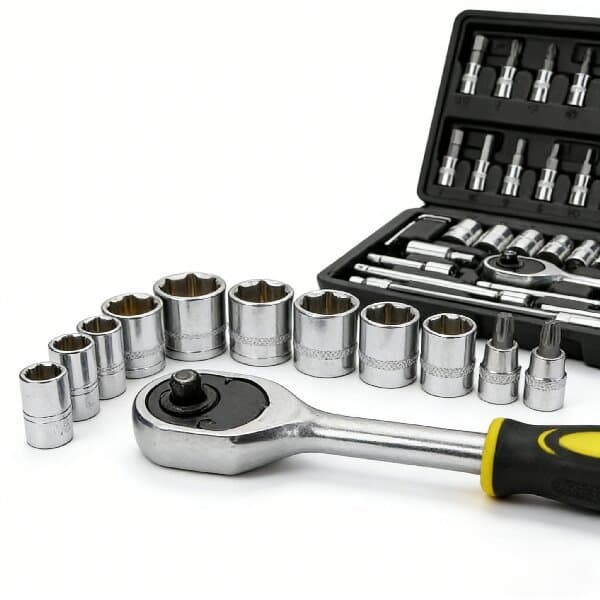 Kit de ferramentas manuais 46PC completo para reparos domésticos, automotivos e projetos DIY