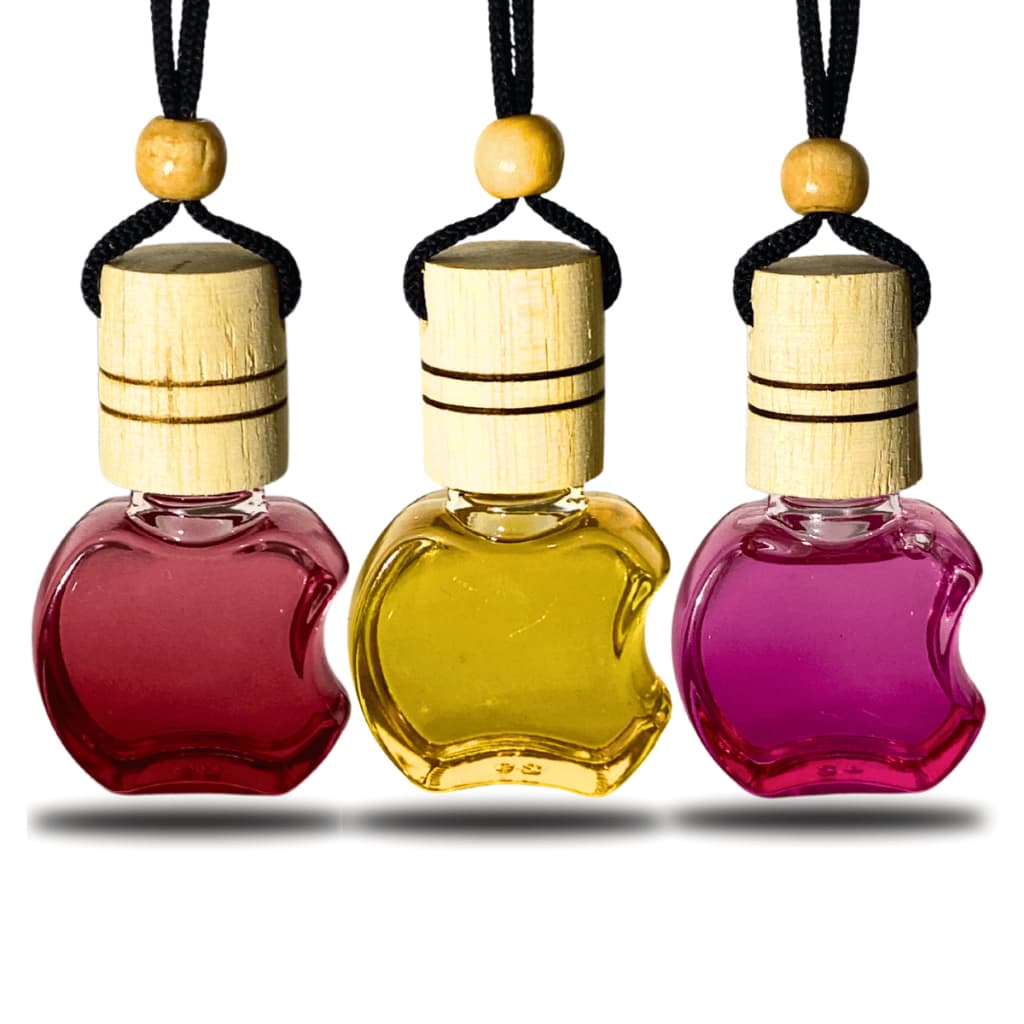 KIT 3UN Cheirinhos de Carro Frasco Maçã 9ml - Aromatizador Automotivo Aromatizante Veicular