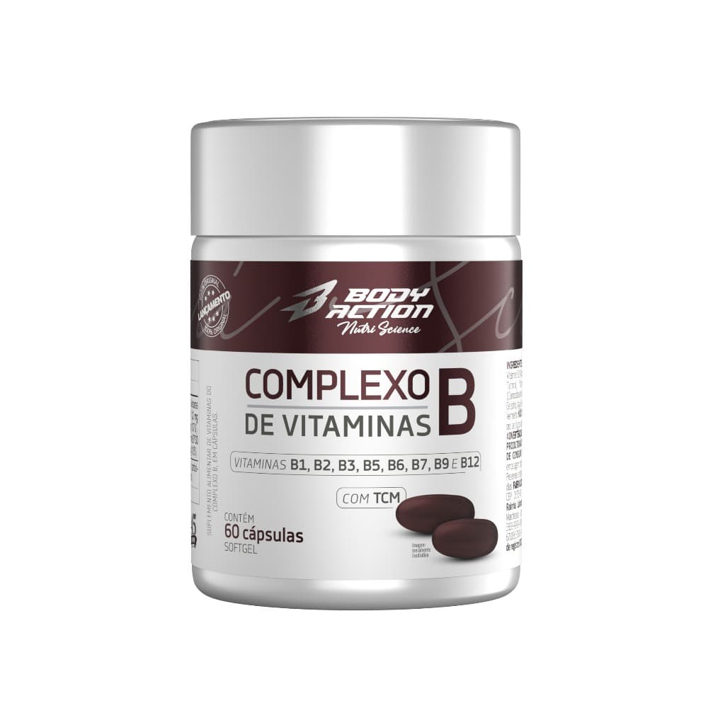 Complexo de Vitaminas B 60 Cápsulas Soft Gel Bodyaction