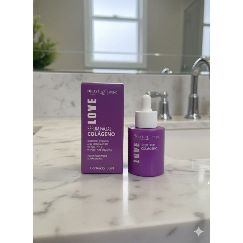 Sérum Facial Colágeno Max Love 30ml Hidratante Anti Idade