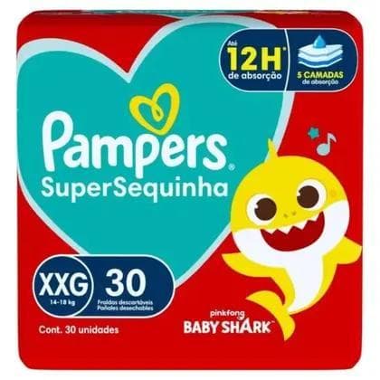 FRALDA PAMPERS XXG  SUPERSEQUINHA 30un