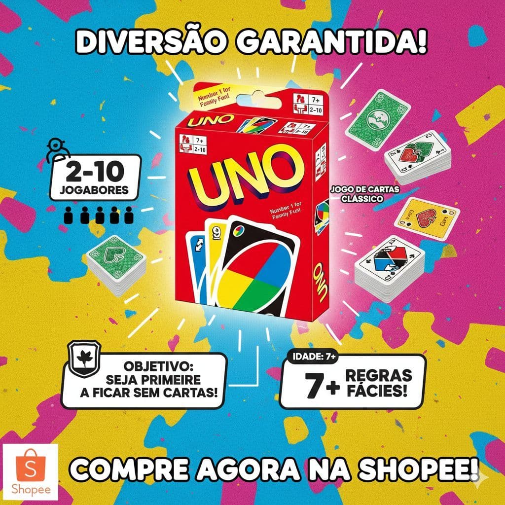 Jogo Do Uno Cartas Baralho Diversão Família Amigos Lazer