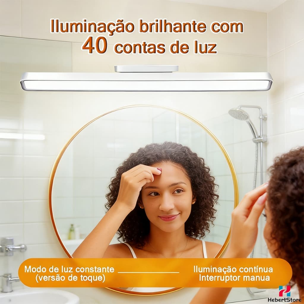 Luminária De Mesa Lâmpada De Led Abajur Luz De Maquiagem Para Espelho Recarregável Sem Fio Usb TD122