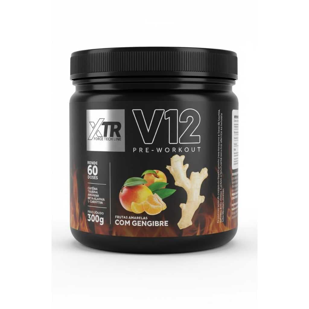 V12 Pre Workout XTR 300g Pré Treino Energia Foco Performance