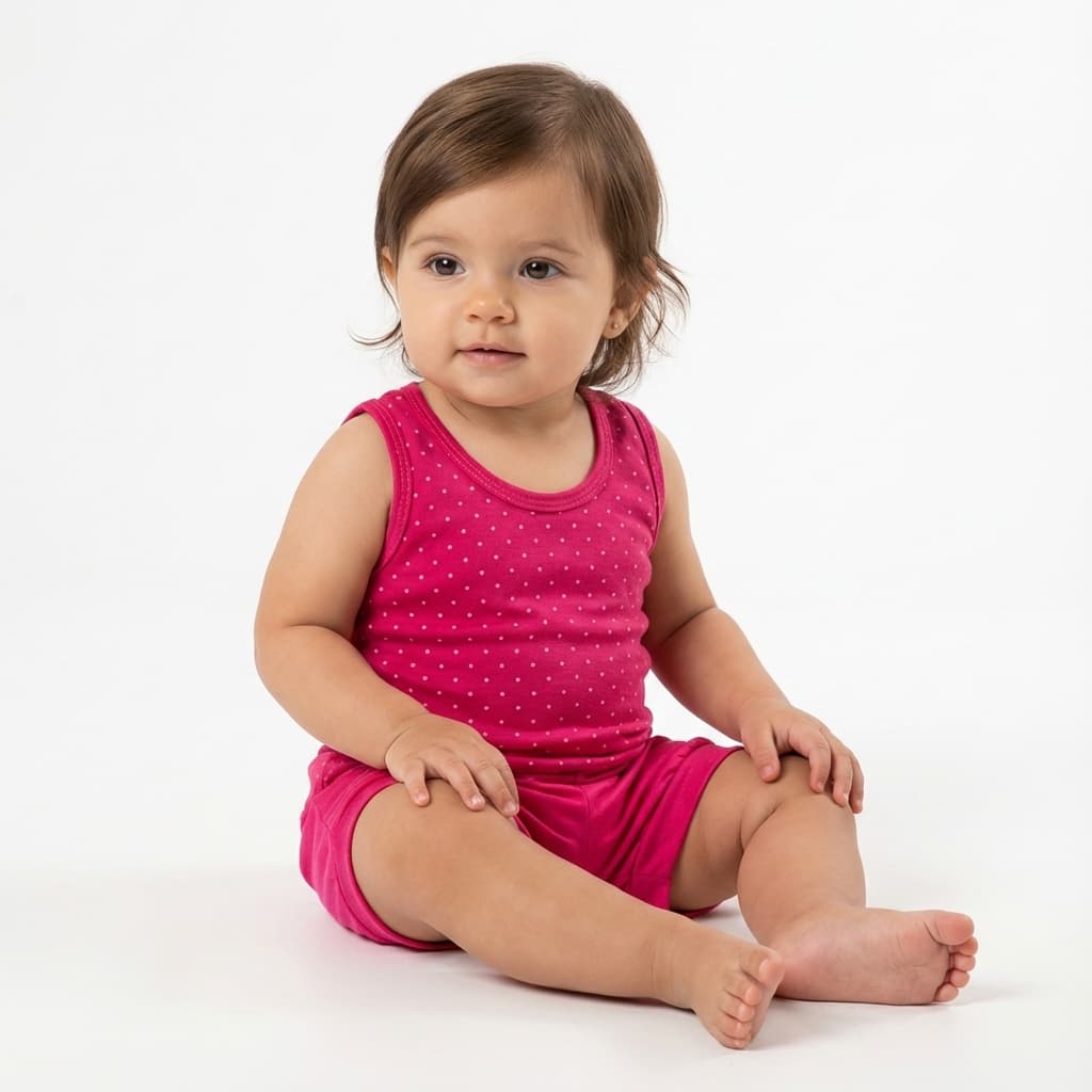 Conjunto Bebe Infantil Regata Short Menina Básico Super Confortável Lançamento