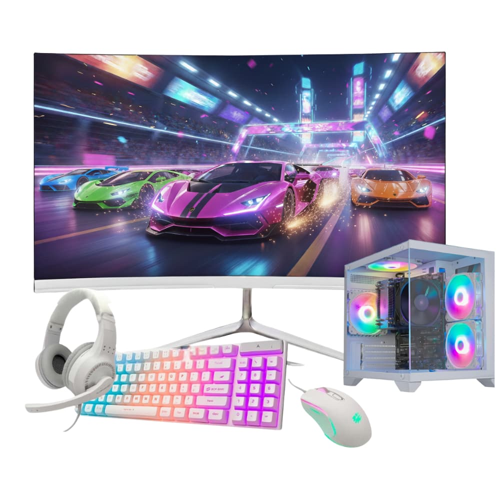 Computador PC Gamer Completo Amd Ryzen 5 5600GT Vega 7, Ram 16gb DDR4, SSD 480GB, Fonte 500w Plus, Monitor 23"