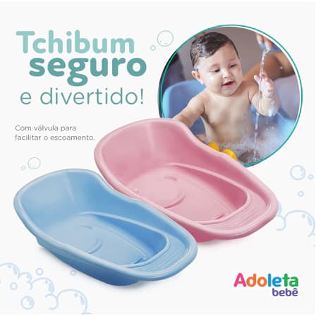 Banheira De Bebê 20 Litros Resistente + Termômetro para Banheira